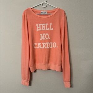 Wildfox No Cardio Graphic Sweater Medium